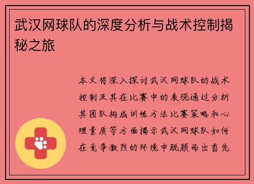 武汉网球队的深度分析与战术控制揭秘之旅